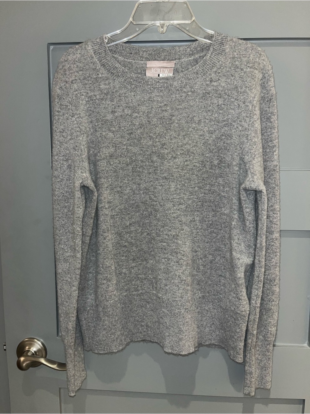 J. Crew Gray Crewneck Cashmere Sweater Sz S